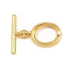 Oval Brass Toggle Clasps KK-G548-35G-1