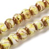 Gold Sand Lampwork Beads Strands LAMP-E036-06B-1