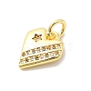 Brass Micro Pave Cubic Zirconia Charms KK-C139-25B-G-2