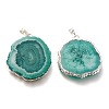 Dyed Natural Druzy Solar Quartz Crystal Pendants G-F693-01F-S-2