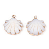 Electroplate Freshwater Shell Pendants SHEL-S274-33A-2