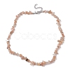 Natural Sunstone Chip Beaded Necklace NJEW-JN04615-05-4