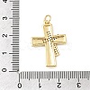 Easter Brass Micro Pave Clear Cubic Zirconia Pendants KK-E799-05A-G-3