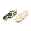 Alloy Enamel Pendants ENAM-T022-39KCG-04-2