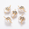 Natural Pearl Links connectors PEAR-F014-02G-2