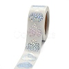 Heart Shaped Laser Stickers Roll X-DIY-K027-G01-2