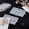 2Pcs Rectangle Polypropylene(PP) Bead Storage Container CON-LP0001-32-1