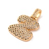 Brass Micro Pave Cubic Zirconia Pendants KK-C076-29Z-G01-2