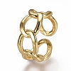 Brass Cuff Rings X-RJEW-F105-03G-1