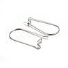 Tarnish Resistant 304 Stainless Steel Hoop Earring Findings X-STAS-P223-01P-05-2