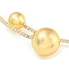 Rack Plating Brass Pave Clear Cubic Zirconia Round Ball Choker Necklaces NJEW-A031-02-01G-2
