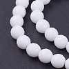 Natural White Jade Bead Strands G-R166-8mm-22-3