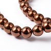 Non-Magnetic Synthetic Hematite Beads Strands G-G091-4mm-2