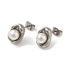 304 Stainless Steel Stud Earring EJEW-C099-01P-2