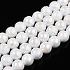Electroplate Opaque Glass Beads Strands GLAA-T032-P8mm-AB02-1