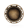 Adjustable Alloy & Iron Bezel Cup Ring Base with Rotatable Tray MAK-T012-12AB-2