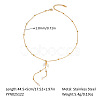 Nutural White Shell Moon Pendant 304 Stainless Steel Chain Necklaces with Natural Freshwater Pearl Tassel GK3371-5