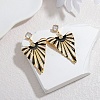304 Stainless Steel Triangle Dangle Stud Earrings LS-EJEW-F392-01G-1