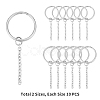 304 Stainless Steel Split Key Ring Clasps STAS-UN0006-33P-2