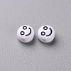 Opaque White Acrylic Beads X-MACR-N008-42-C01-3