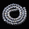 Electroplate Transparent Glass Beads Strands GLAA-T032-T6mm-AB13-3