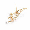 Plum Blossom with Branch Resin Brooch with Imitation Pearl JEWB-N007-023LG-FF-4