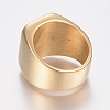 304 Stainless Steel Signet Band Rings for Men RJEW-G091-16-19mm-G-2