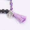 Tassel Charm Bracelets BJEW-P186-F08-2