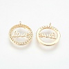 Brass Pendant Rhinestone Settings KK-F759-27G-NF-2