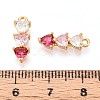 Brass Micro Pave Cubic Zirconia Charms KK-N263-95B-G-3