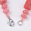 Natural Rhodochrosite Beaded Necklaces NJEW-S392-27-5