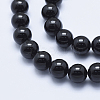 Natural Black Tourmaline Beads Strands G-E444-27-10mm-3