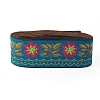 Embroidery Polyester Ribbons SRIB-WH0006-85F-1