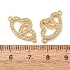 Brass Micro Pave Cubic Zirconia Connector Charms CU-CBA4579-02G-B-2