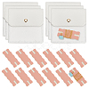 6Pcs Square PU Leather Jewelry Storage Bags with Iron Button ABAG-OC0001-18E-1