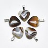 Natural Banded Agate/Striped Agate Pendants G-T122-24I-1