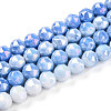 Anti-Tarnish Electroplate Glass Beads Strands GLAA-N010-8mm-02-1