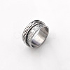 Retro Rotatable 304 Stainless Steel Finger Rings FS-WG84C22-44-1