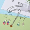 DIY 40Pairs Bear Transparent Resin Earrings Kits DIY-LS0001-02-5