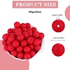 80Pcs Round Silicone Focal Beads SIL-SZ0001-24-39-2