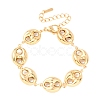 304 Stainless Steel Coffee Bean Link Chain Bracelets X-BJEW-D359-14B-G-7
