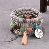 Boho Style Wood Beaded Stretch Bracelet Sets for Women WGE3C3B-62-1