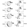 8Pcs 4 Styles 304 Stainless Steel Cuff Buttons STAS-SZ0001-63-2