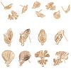 8Pcs 4 Styles Brass with Clear Cubic Zirconia Stud Earring Findings KK-TA0002-61-1