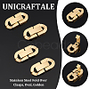 Unicraftale 4Pcs 304 Stainless Steel Fold Over Clasps STAS-UN0055-31-5