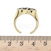 Brass Micro Pave Cubic Zirconia Cuff Rings RJEW-H256-07G-5
