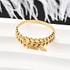 304 Stainless Steel Adjustable Open Cuff Rings for Women RJEW-U062-01B-G-1