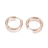 Ion Plating(IP) 304 Stainless Steel Huggie Hoop Earrings EJEW-F111B-19mm-RG-2