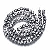 Electroplate Non-magnetic Synthetic Hematite Beads Strands G-T114-60B-P-2