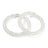 Column Natural Quartz Crystal Rock Crystal Beads Stretch Bracelets for Women Men BJEW-A148-01A-27-4